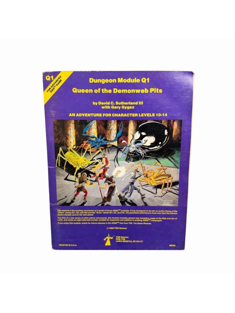 Advanced Dungeons & Dragons Module Q1 Queen of the Demonweb Pits 9035 D&D 1980